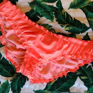 Victoria’s Secret swim bottoms. Med. Coral